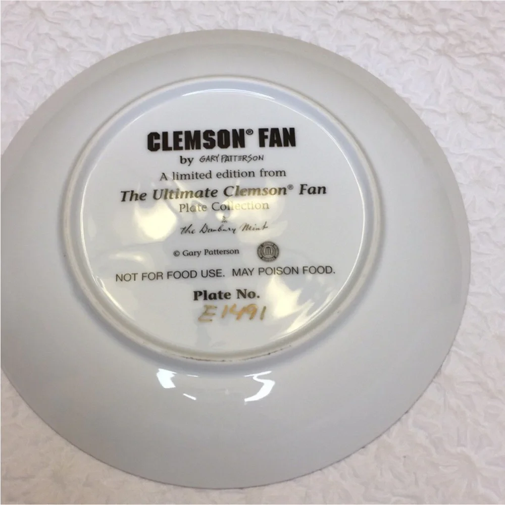 Danbury Mint Clemson Ultimate Fan Plate